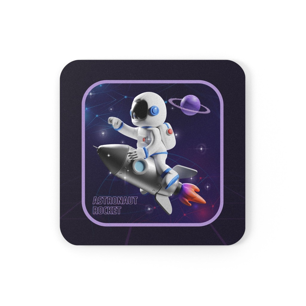Lavender Illustrative Astronaut Rocket Coaster | Shopee Philippines