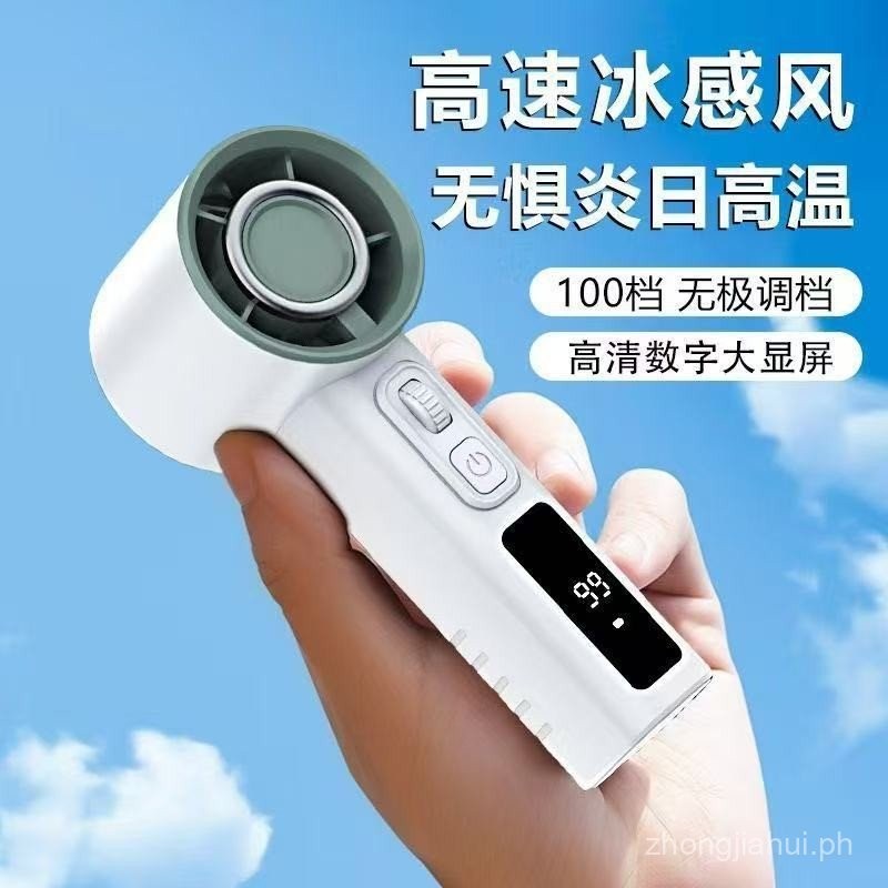 Fast Charge2025Outdoor Handheld/Digital Display Fan USB-C Portable New ...