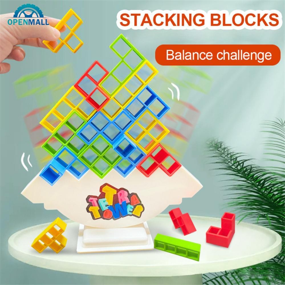 OPENMALL Tetra Tower Game Stacking Blocks Stack Building Blocks Balance ...
