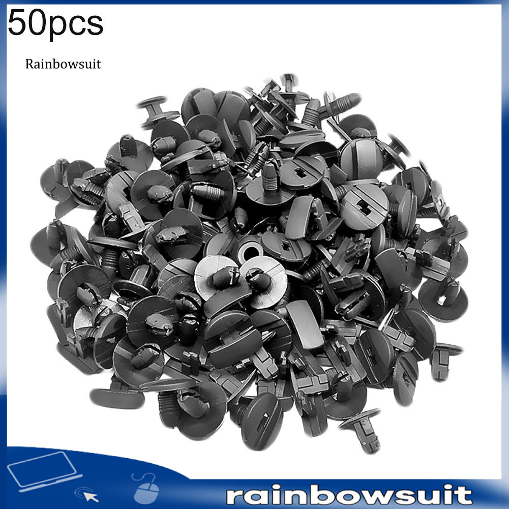 Rainbowsuit 50Pcs Car Push Type Rivet Bumper Fender Fixed Clamp ...