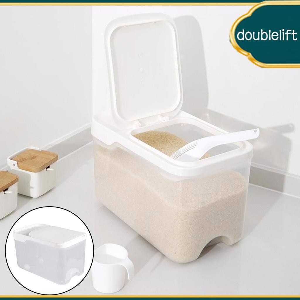 1/2 Convenient Rice Storage Container 5KG Capacity Lids Dry Fruits and ...