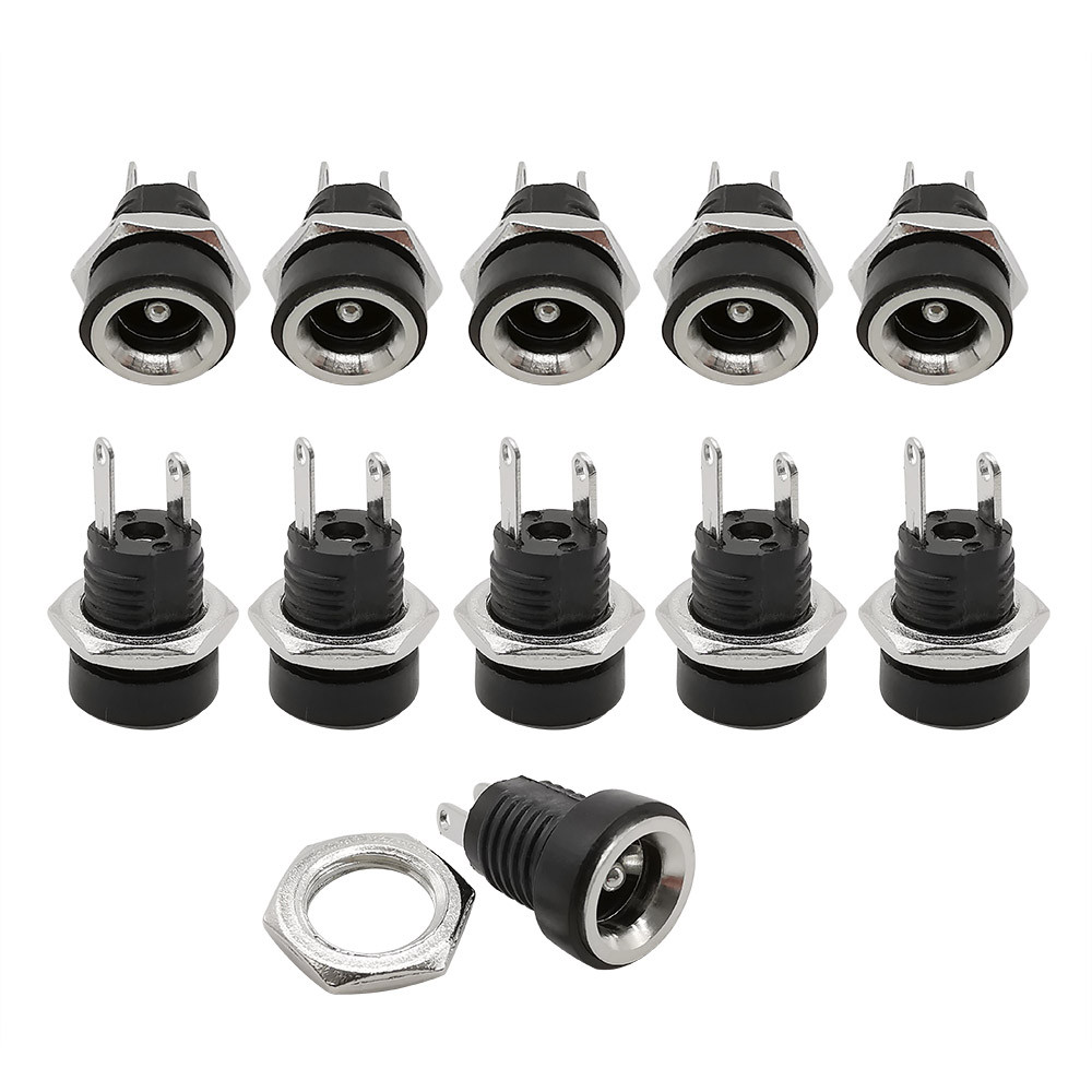 2/5/10Pcs DC022B 5.5 x 2.1mm DC Power Jack Socket Connector 2 Pin ...