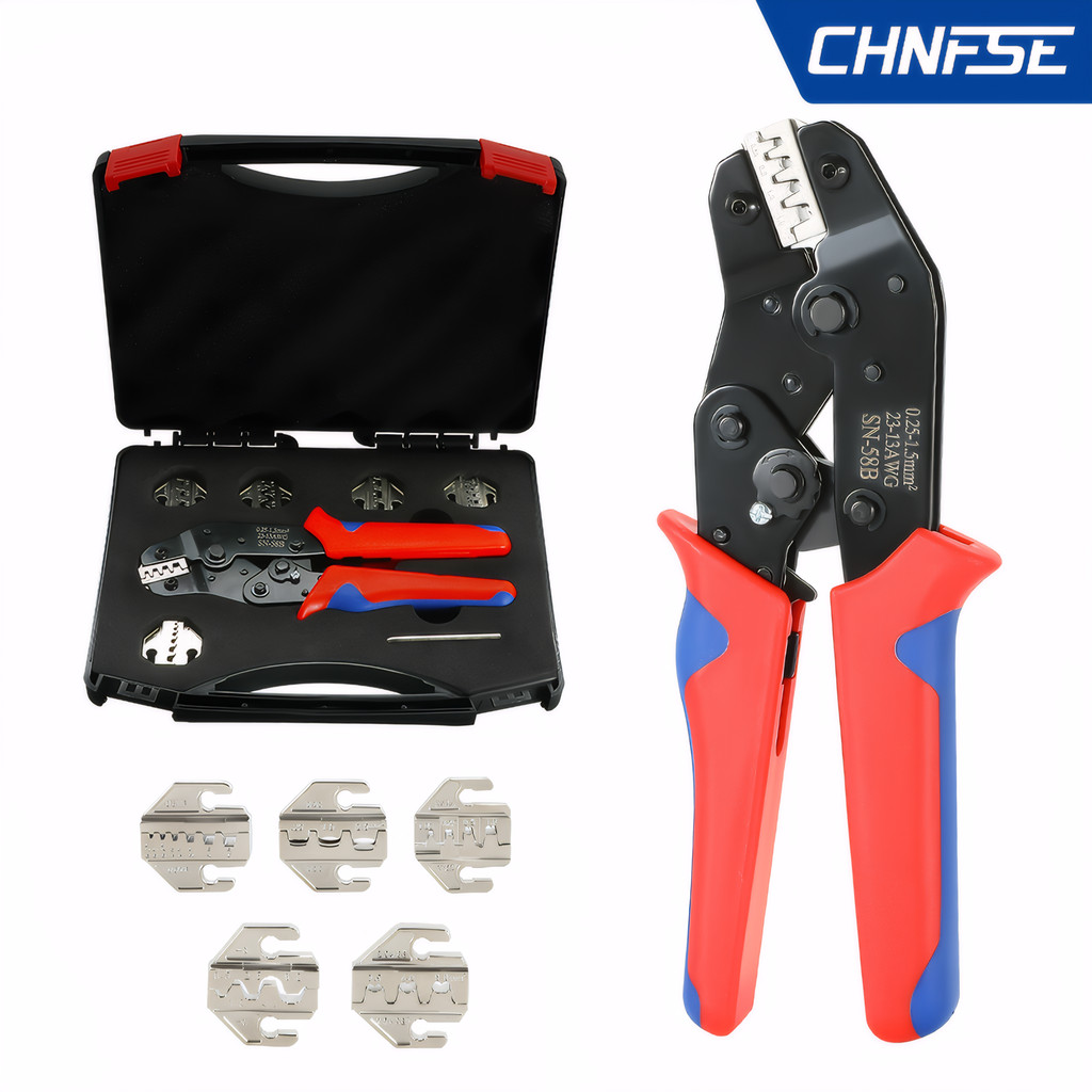 SN58B Series 5 Sets of 7.5 Inch Spine Wheel Terminal Crimping Pliers ...