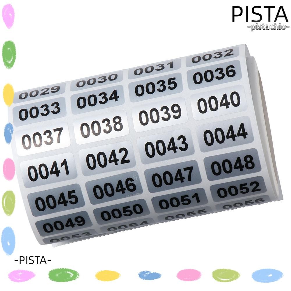 PISTA Inventory Stickers, Black Self-Adhesive Number Stickers, 1-2000 ...