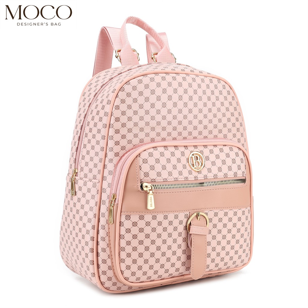 MOCO Backpack For Women Fashion Original PU Leather Student Teens ...