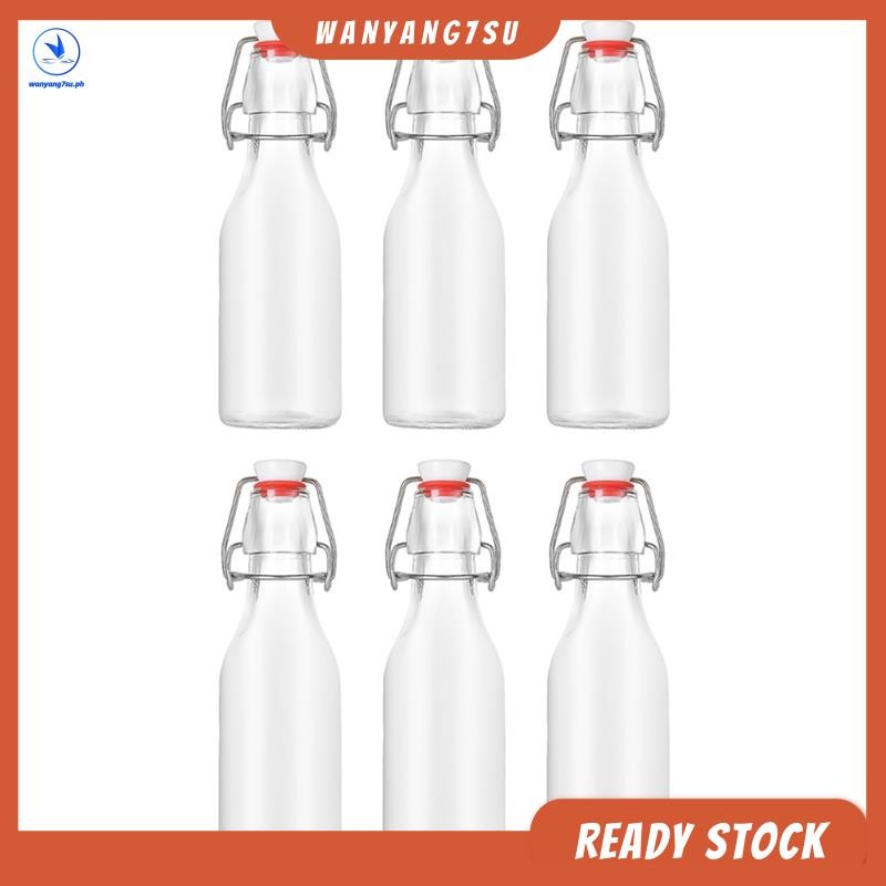 [wanyang7su.ph] Clear Flat Top Glass Beer Bottle for Home Brewing