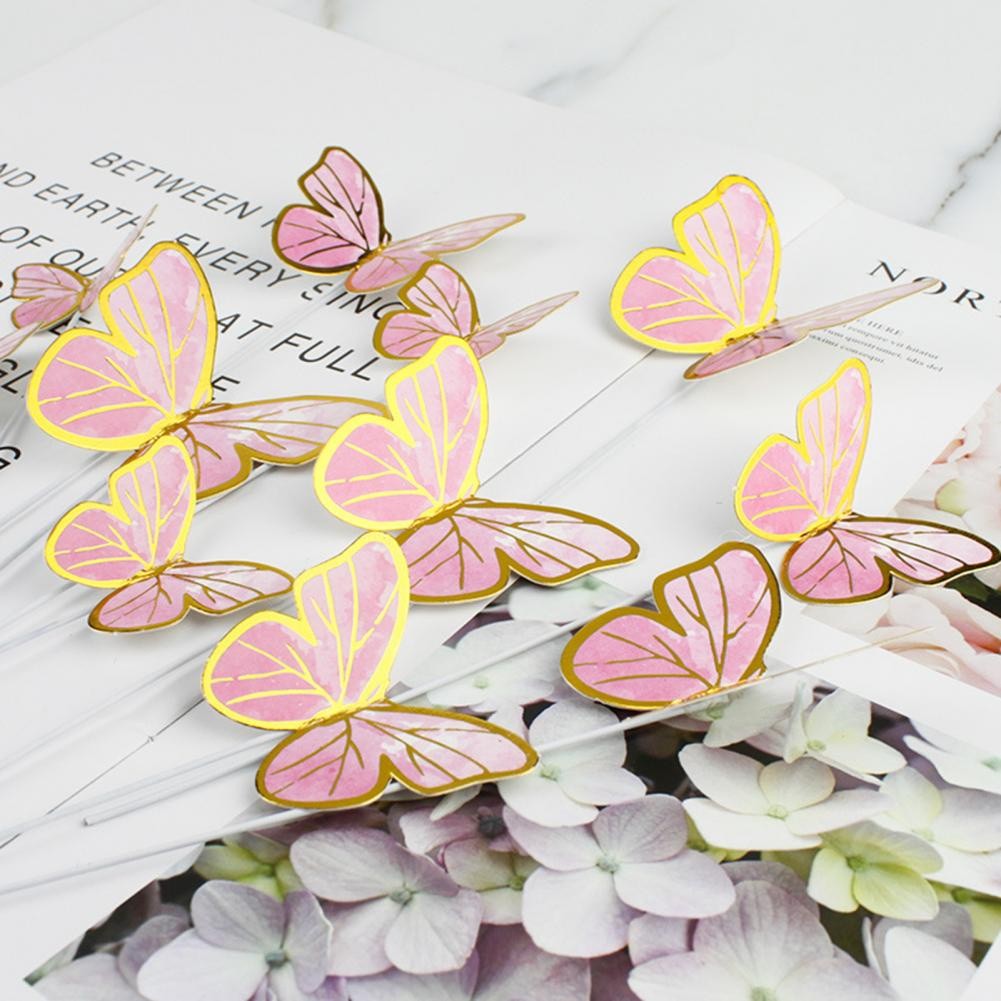 3D Colorful Gilding Butterfly Birthday Insert Fairy Decoration Card ...