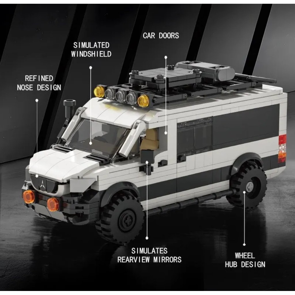 MYBRICKSTORE 583PCS MOC Technic Speed Sprinter Mini Van Camper 4x4 Car ...