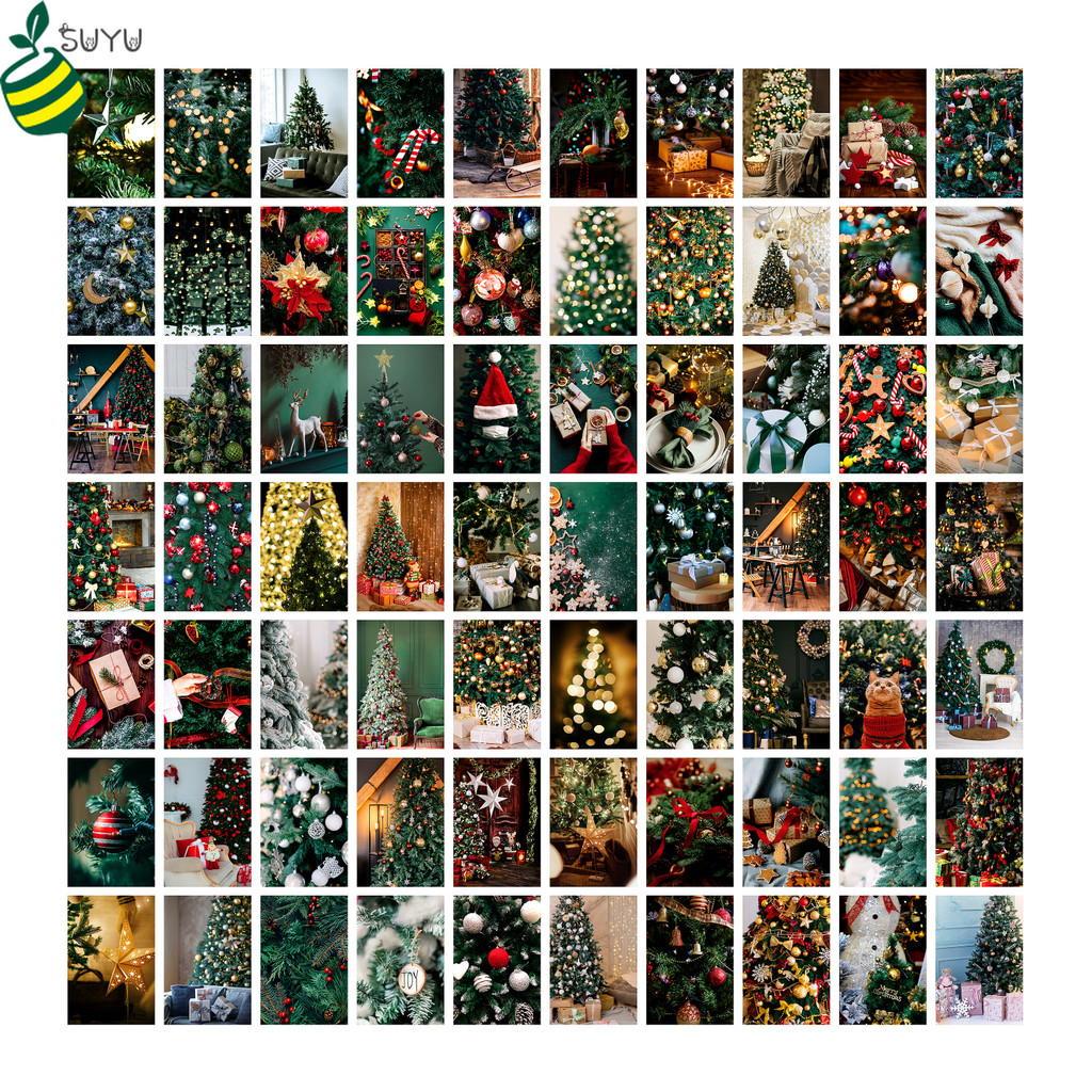 70pcs/pack Christmas Decor Wall Collage Kit Aesthetic Pictures,4x6in