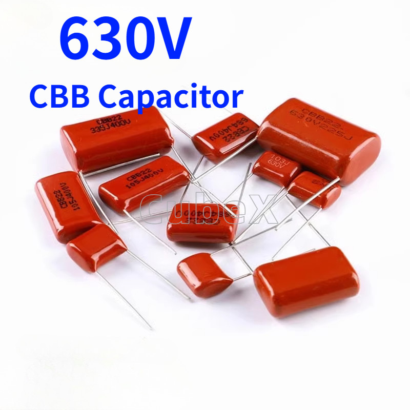 10Pcs CBB22 Metallized Polypropylene Capacitor 630V Voltage Rated 104J ...