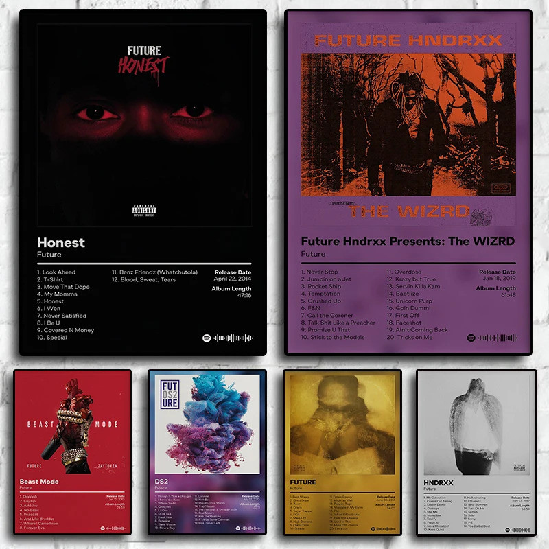 Pop Rap Music Album Cover Future Poster Aesthetic Rapper Hip Hop Rock ...
