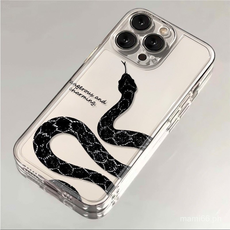 Simple Cool Black Snake Personality Phone case Applicable iPhone ...