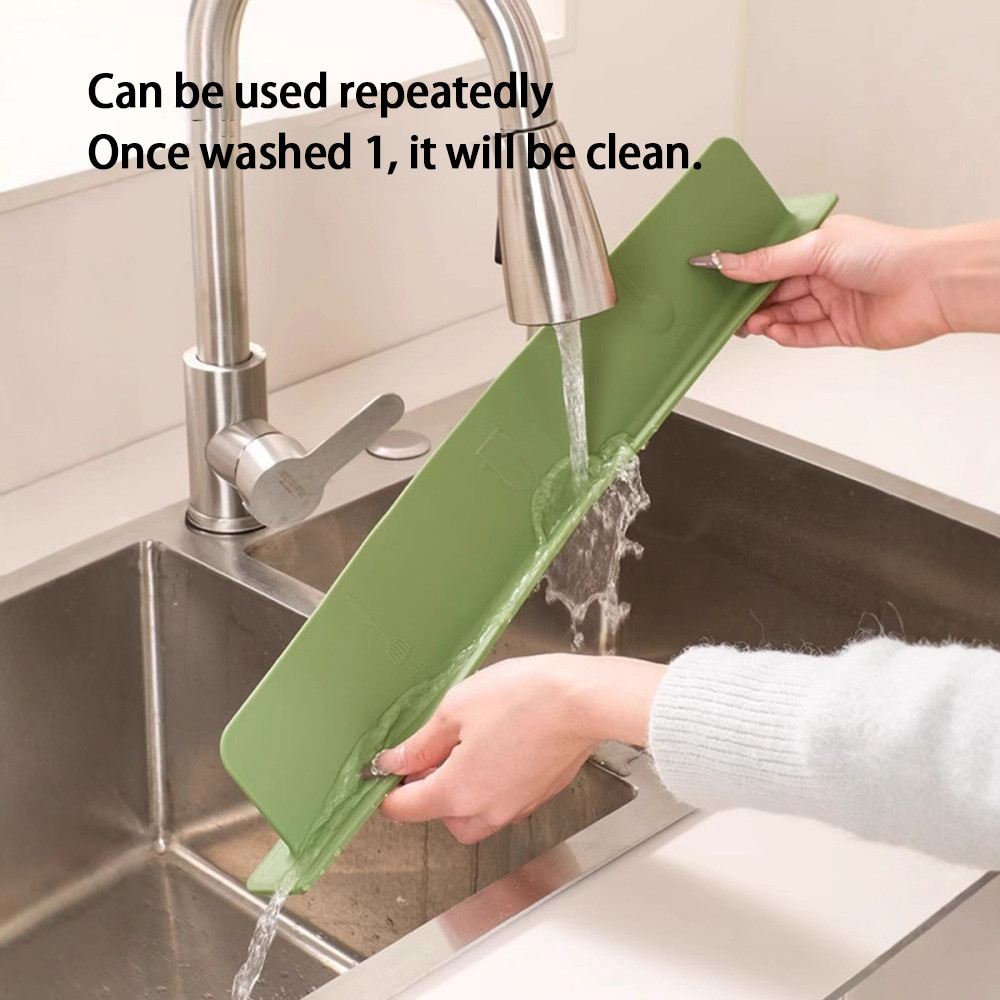 Silicone Sink Baffle Splash Guard with Suction Cup Pool To Protect ...