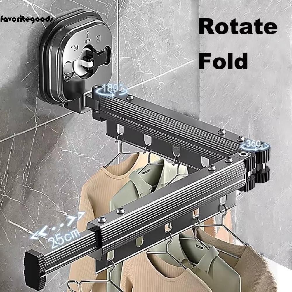 FAVORITEGOODS Folding Clothes Hanger, Retractable Space Saving Cloth ...