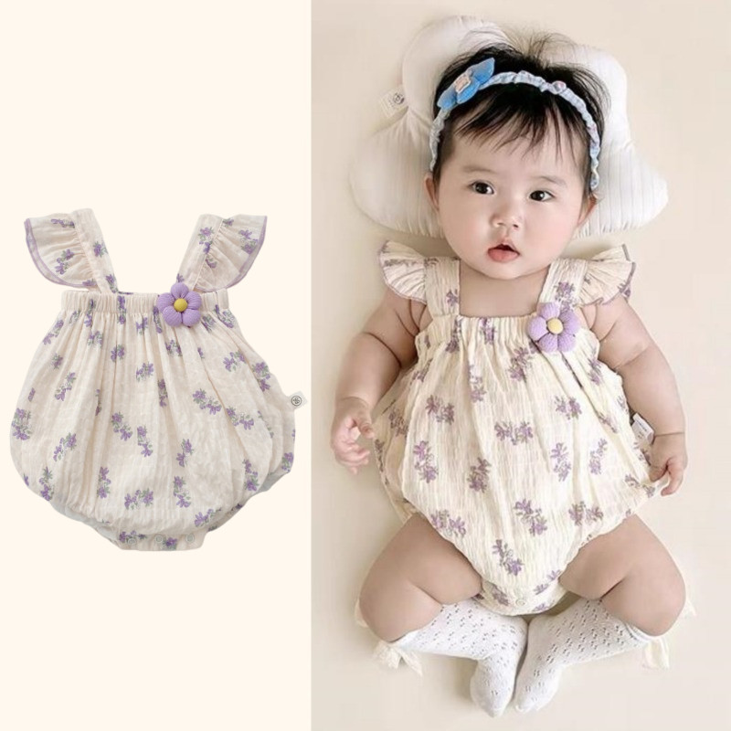 Baby Girl Romper Clothes Summer Sleeveless Jumpsuits Girls Flowers ...