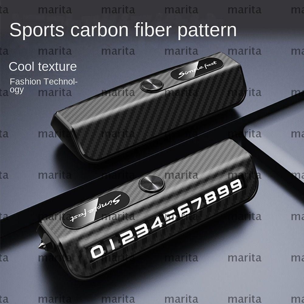 MARITA Car Phone Number Card, Roller Dial Push To Hide Phone Number