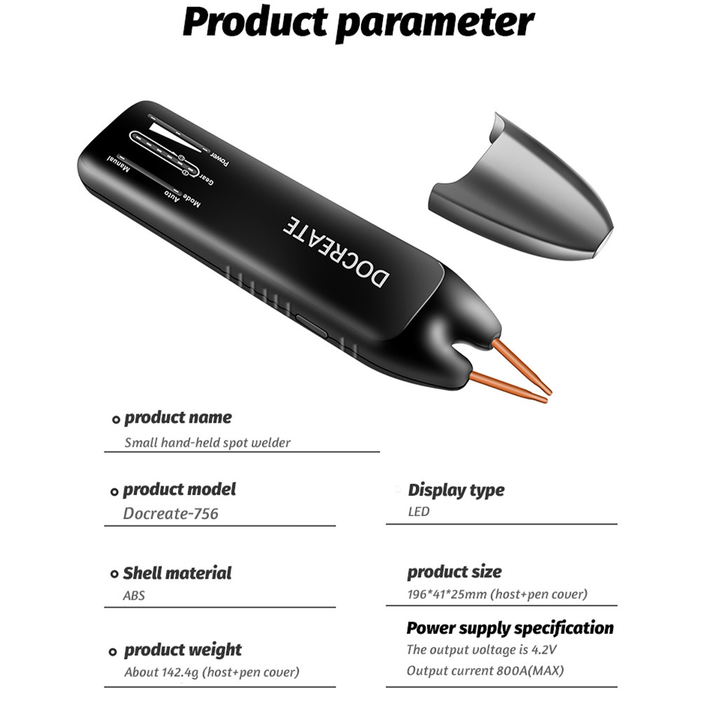 Handheld Battery Spot Welder - 11 Power Settings For 18650 Batteries & Nickel Sheets