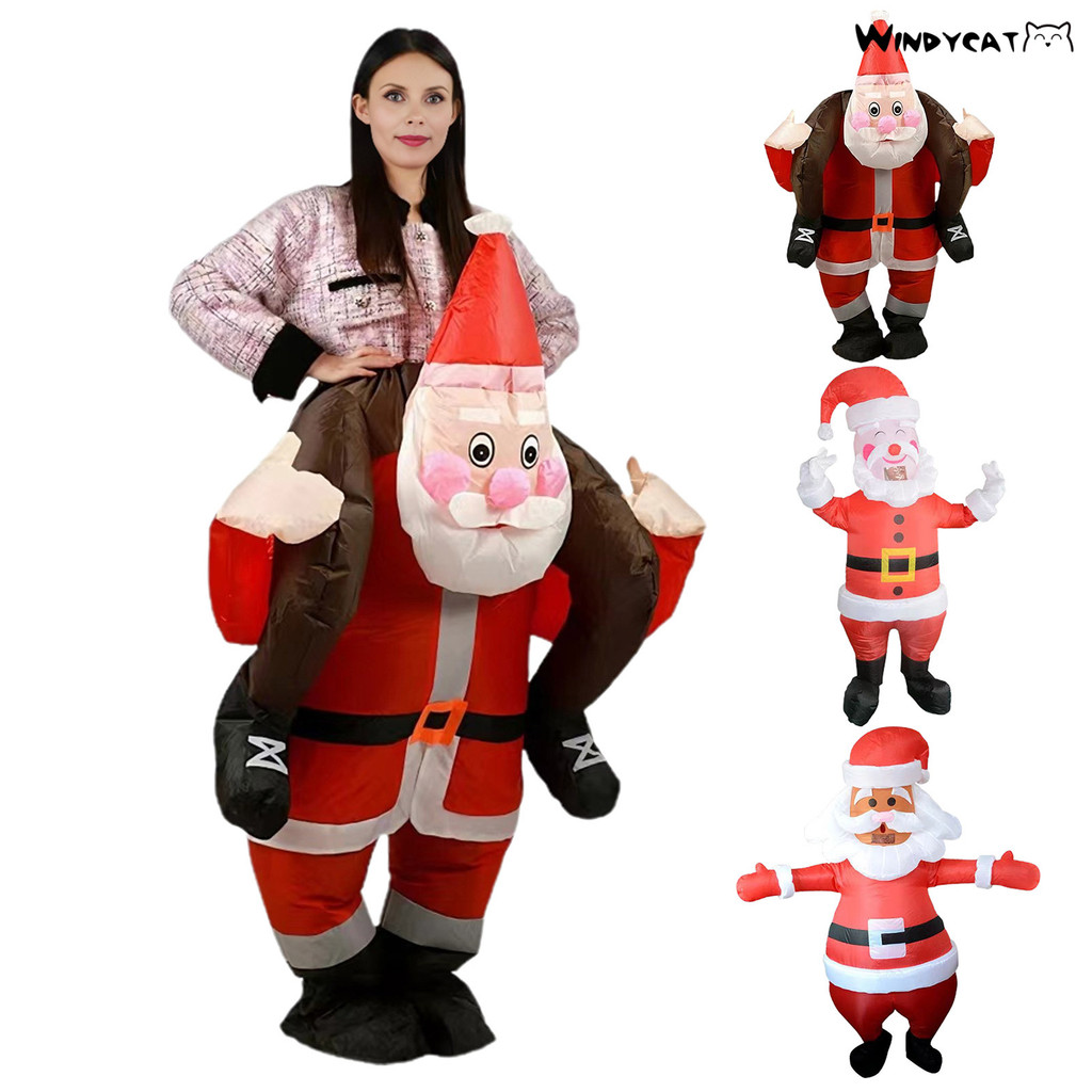 Windycat Christmas Inflatable Costume Adult Riding-Santa Claus ...