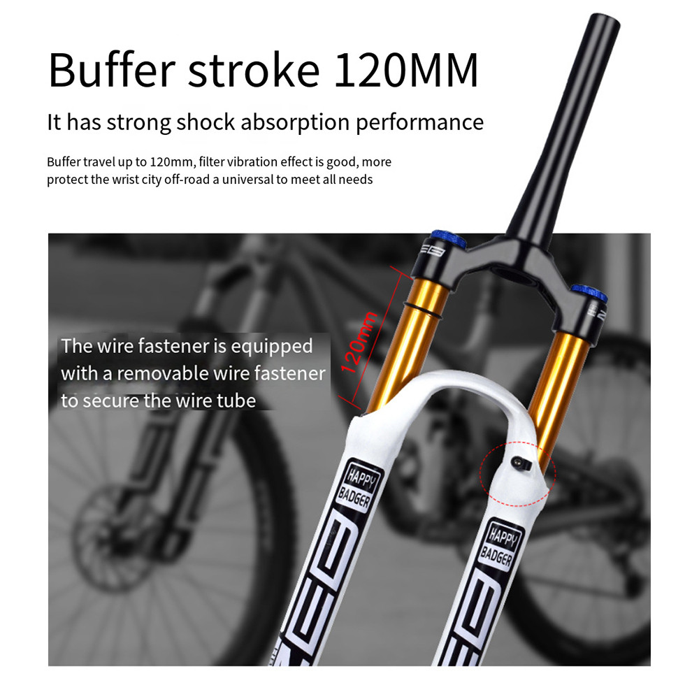 Mountain Bike Air Fork Bolany Inch Magnesium Alloy Shock  Suspension Quick Release Air Fork MTB Bicycle Accessories