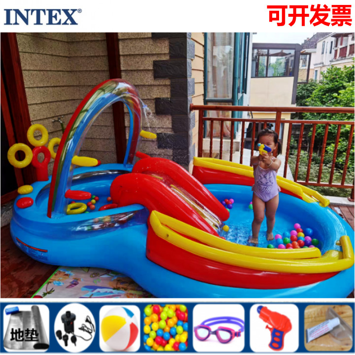 intex Genuine Inflatable Water Track Baby Water Play Pool Kindergarten ...