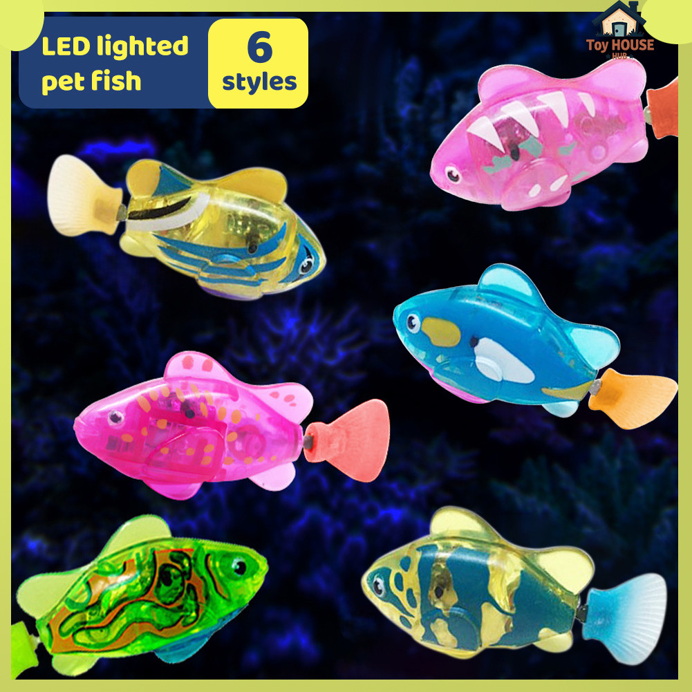 Electronic Fish Robot Flashing Aquarium Tank Bath Tub Decor Children ...