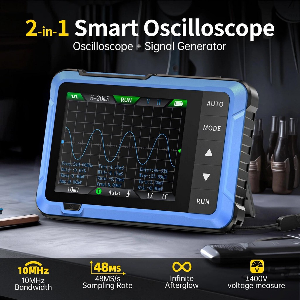 FNIRSI DSO510 Handheld Digital Oscilloscope 2.8 Inch TFT LCD 10 MHz ...