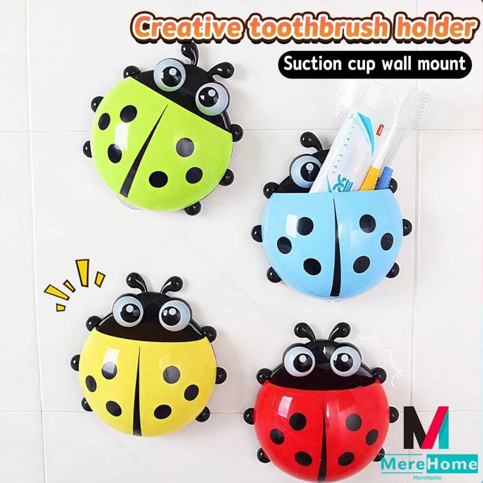 Ladybug Cartoon Toothbrush Holder Bathroom Toothbrush Toothpaste Wall ...