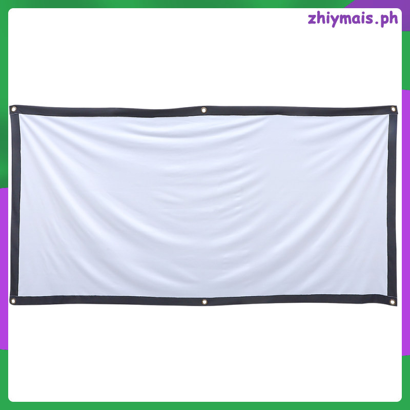 Projector Screen Cloth Indoor Outdoor Home Retractable Foldable