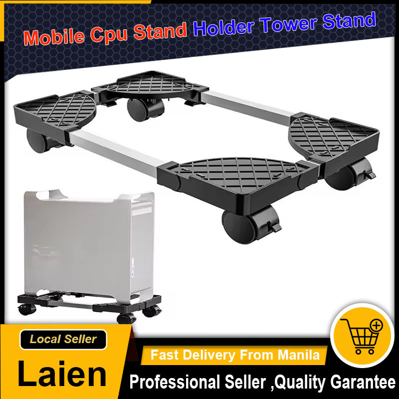 Mobile Cpu Stand Holder Tower Stand with RollingCaster Wheels ...