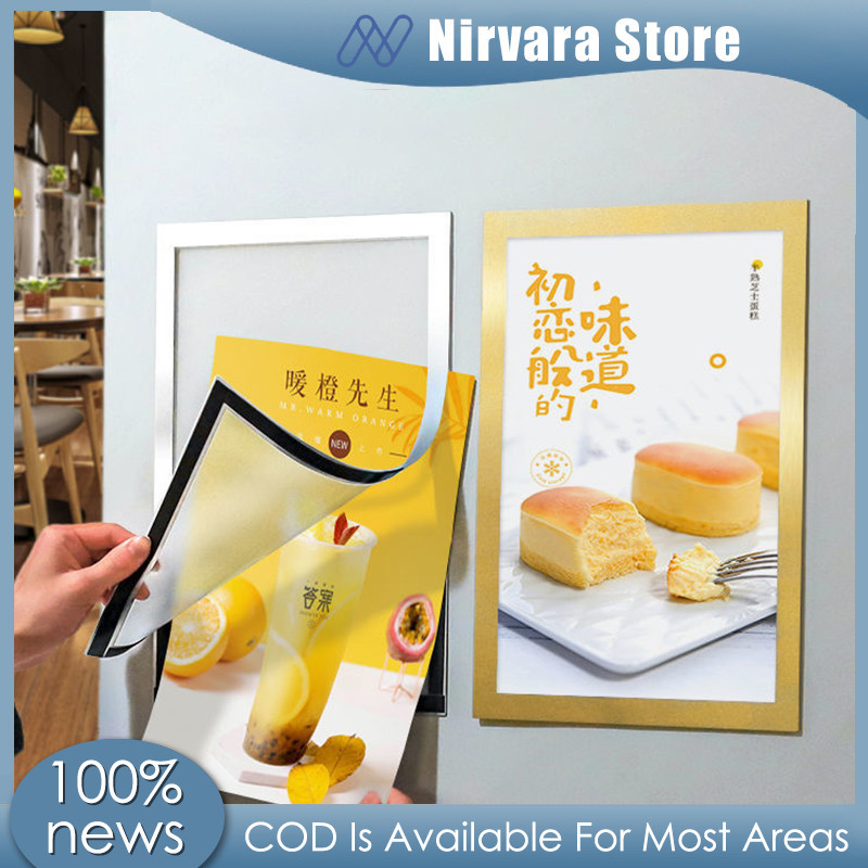 A4 Magnetic Display Board Magnetic Sign Holder Magnetic Frame For ...
