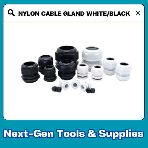 NEXTGEN || High grade Metric Thread Waterproof IP68 Nylon Black White ...
