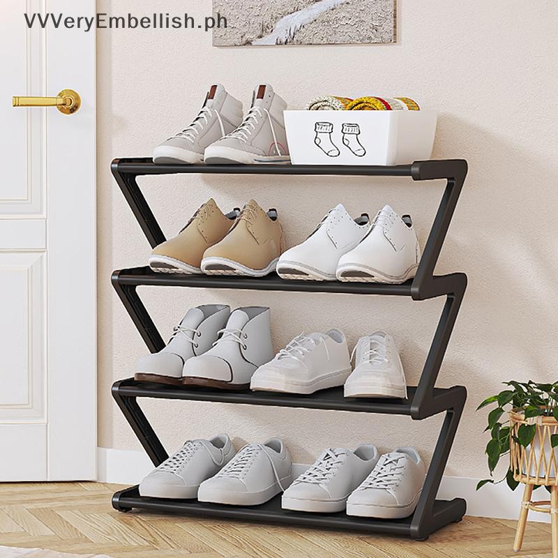 VVVeryEmbellish 4-Tier Shoe Rack Small Shoe Rack Organizer Modern ...