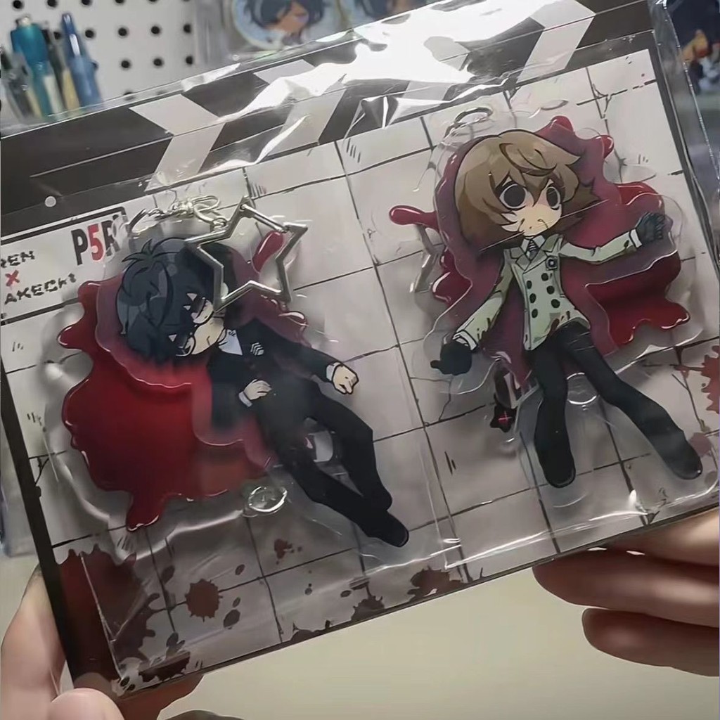 Persona Blood Series Anime Keychain Women Amamiya Ren Acrylic Key Chain ...