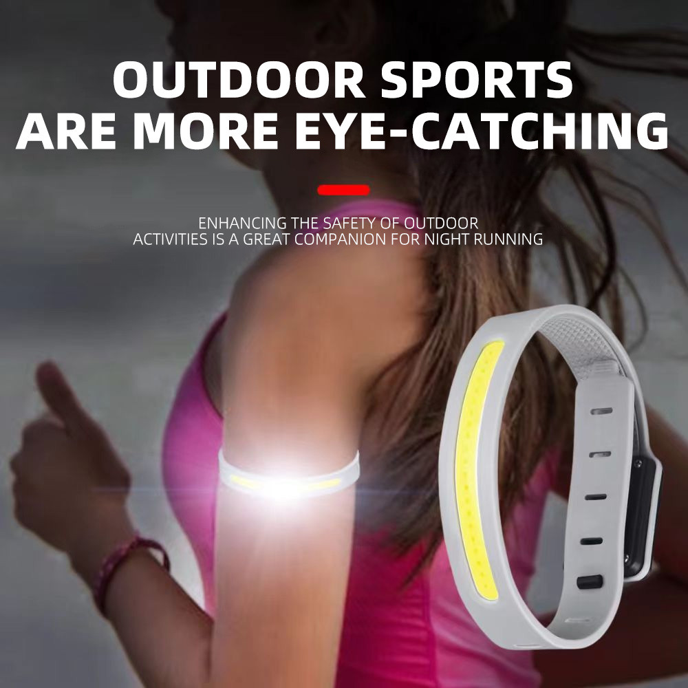 LED Luminous Wristband Sports Running Light Rechargeable Three-level ...