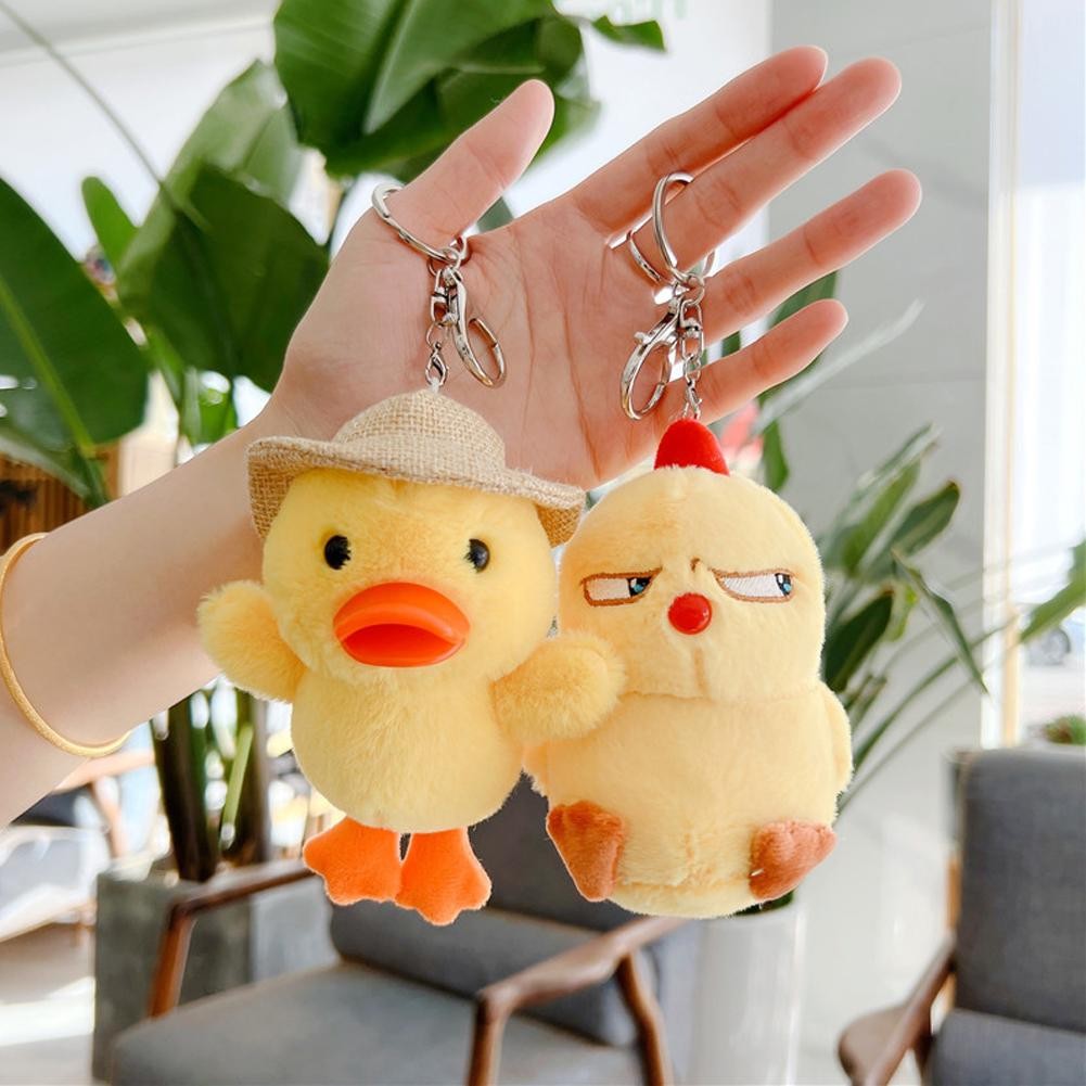 High Quality Cute 12cm Angry Chicken Plush Toys Key Chain Bag Pendant ...