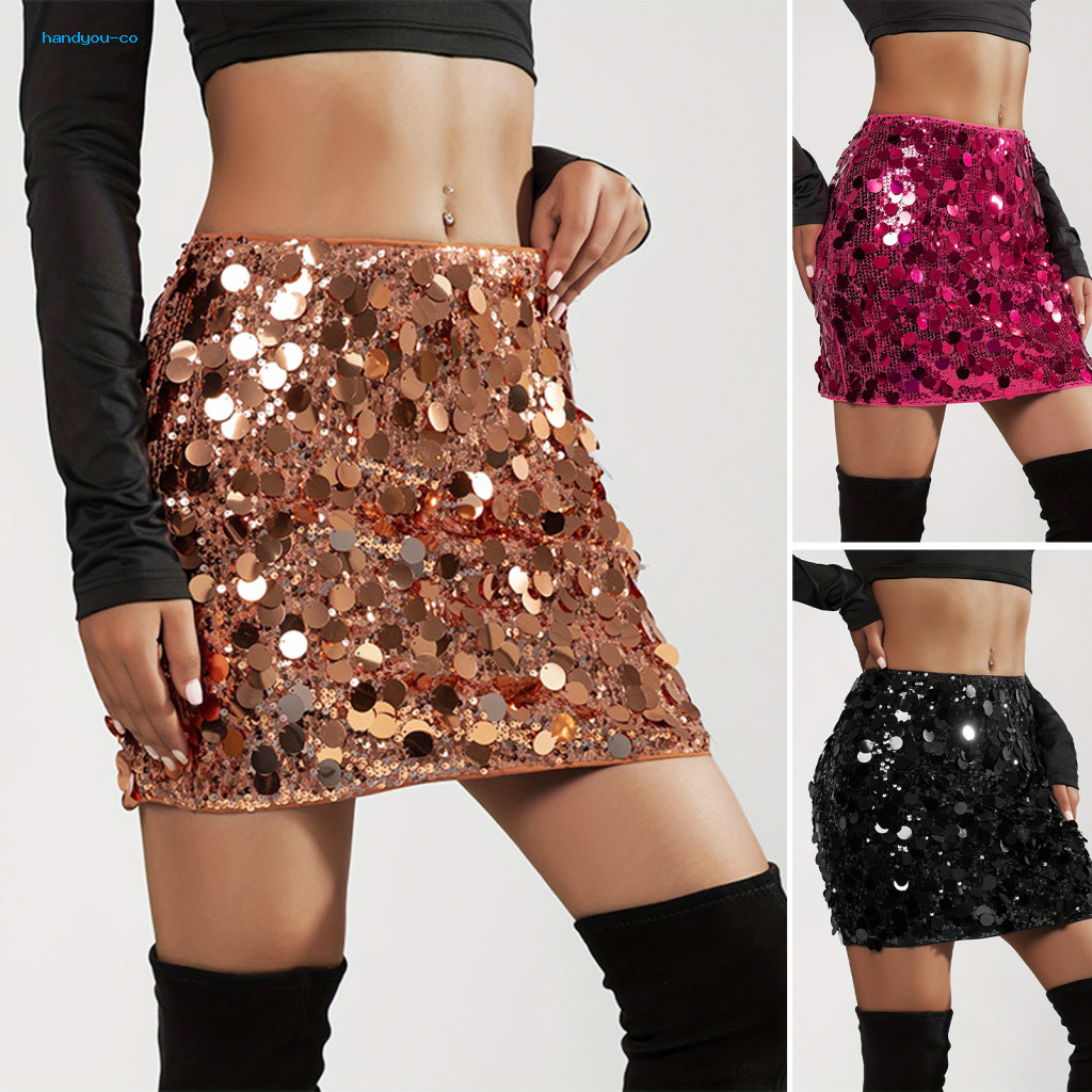 Sequin High Waist Skort