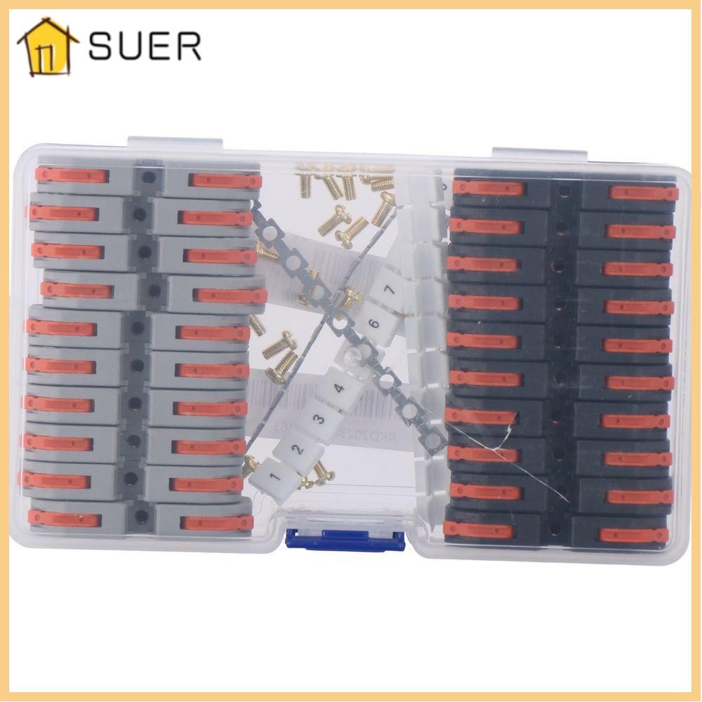 SUER1EN 20PCS Power Terminal, Universal Compact DIN Rail Terminal ...
