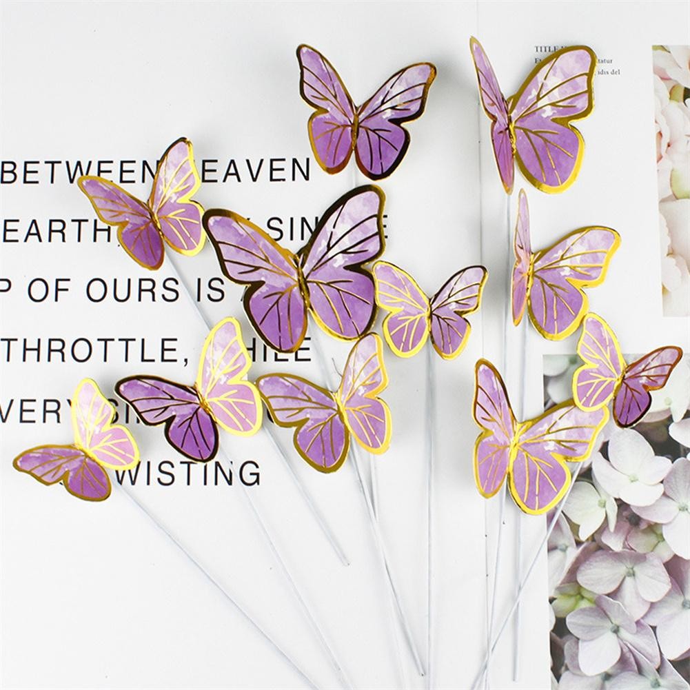 3D Colorful Gilding Butterfly Birthday Insert Fairy Decoration Card ...