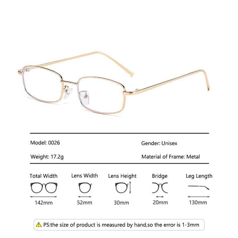 Aesthetic Photochromic Graded Eyeglass Rectangle Small Frame Eyeglass ...