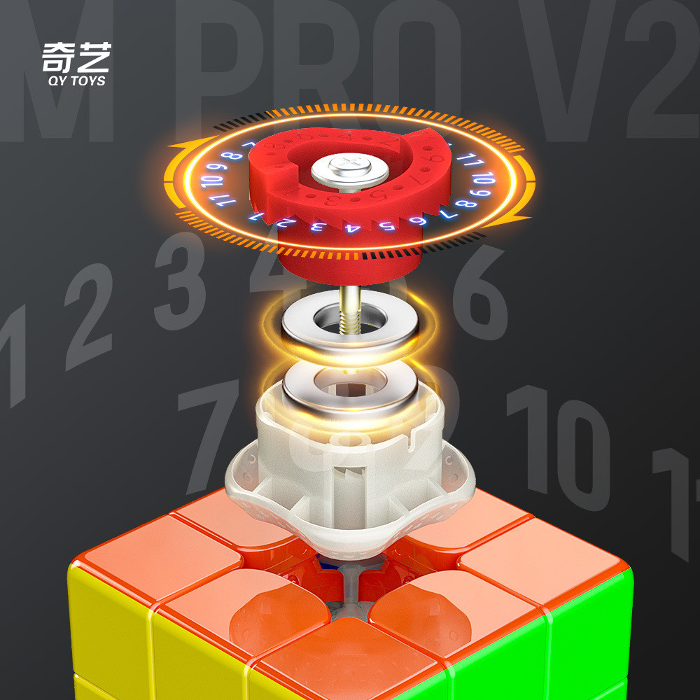 Qiyi M Pro V2 Flagship Pioneer UV Version Magnetic Shaft Cube Game ...