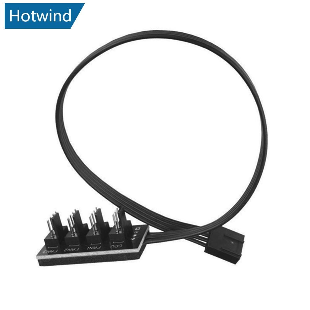 HW 1 to 5/4 Way PWM Fan Hub PC CPU Cooling 4 PIN/3PIN Fan Power Cable ...