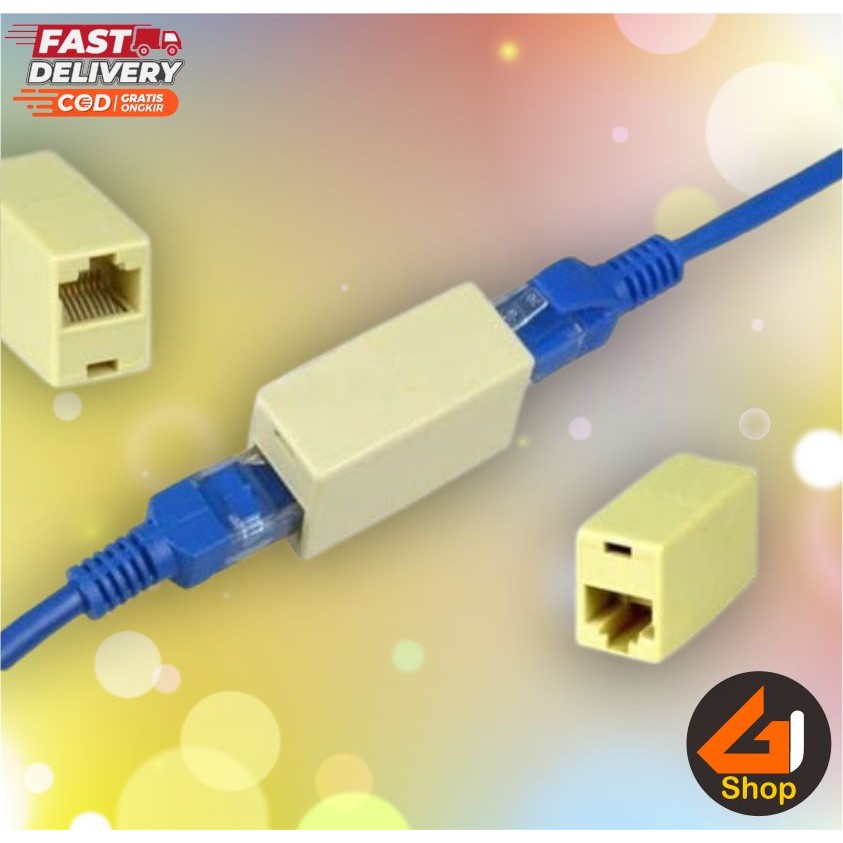 RJ45 Connection Barrel Ethernet LAN Cable Bridge Extension Router ...