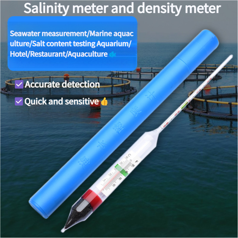 Aquarium Glass Hydrometer with Salt Marine Salinity Tester Meterf ...