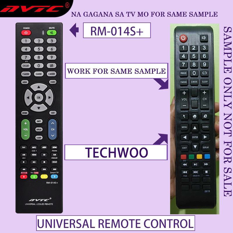 100% Work Universal remote control for TECHWOO led smart tv remote na ...