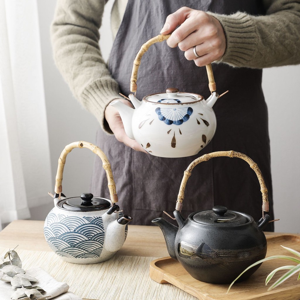 One Piece Dropshipping Japanese Style Loop-Handled Teapot Ceramic ...