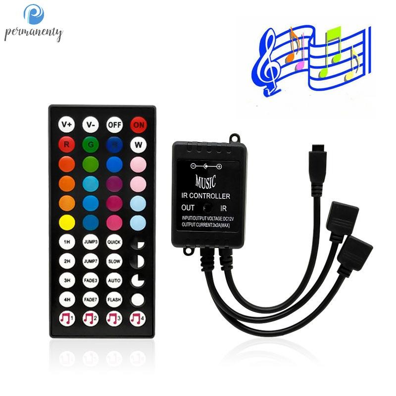 Permanenty DC12V 44 Keys Music IR Controller Remote For RGB LED Strip ...