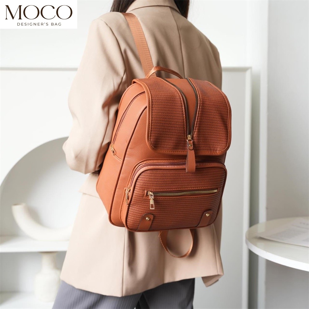 MOCO Korean Fashion Original Backpack Leather Bag For Large Storage ...