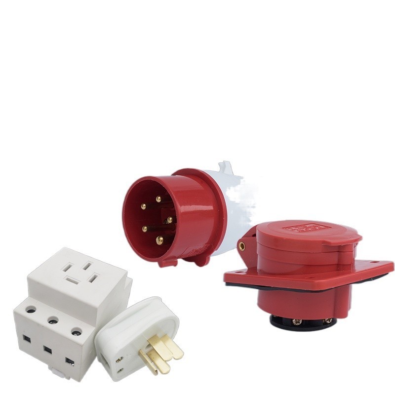 COD☆Gasoline generator 5kw three-phase five-hole industrial plug socket ...