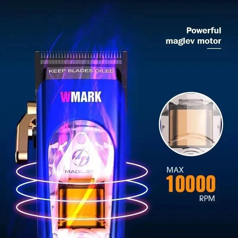 Professional Hair Clipper WMARK NG-9004 High Speed 10000RPM Motor with ...