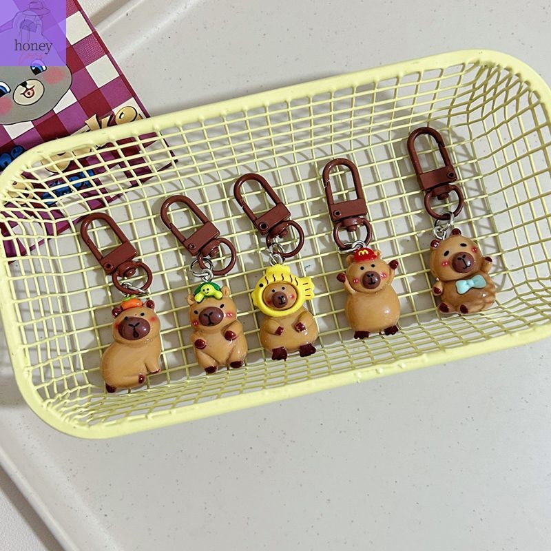 Student Backpack Pendant Cute Capybara Key Chain Cartoon Girl Pendant ...